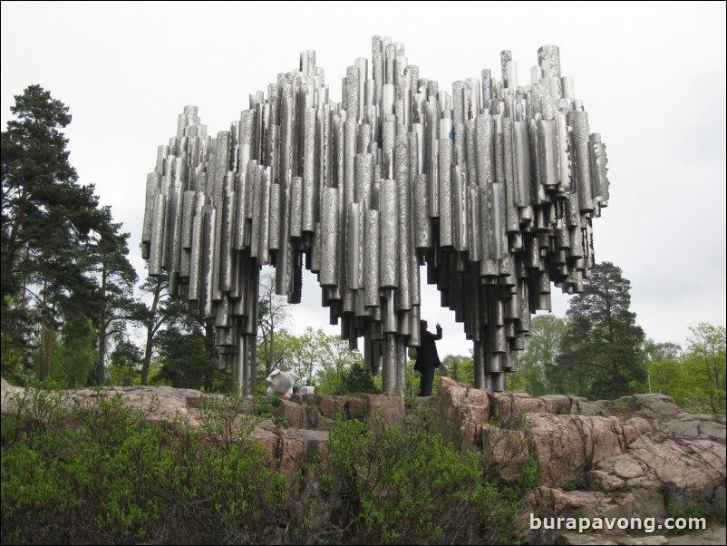 The Sibelius Monument in Sibelius Park.