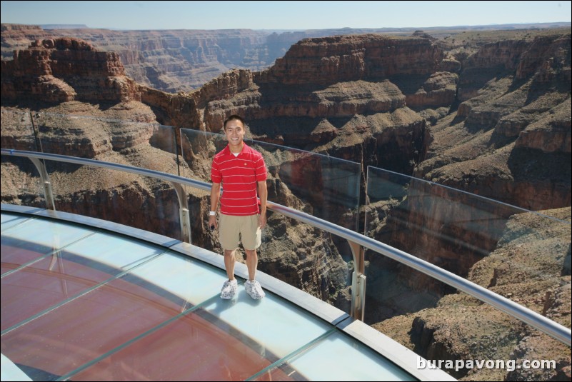 On the Grand Canyon Skywalk.