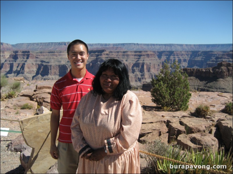 Grand Canyon West Rim.  One of the native Hualapai.