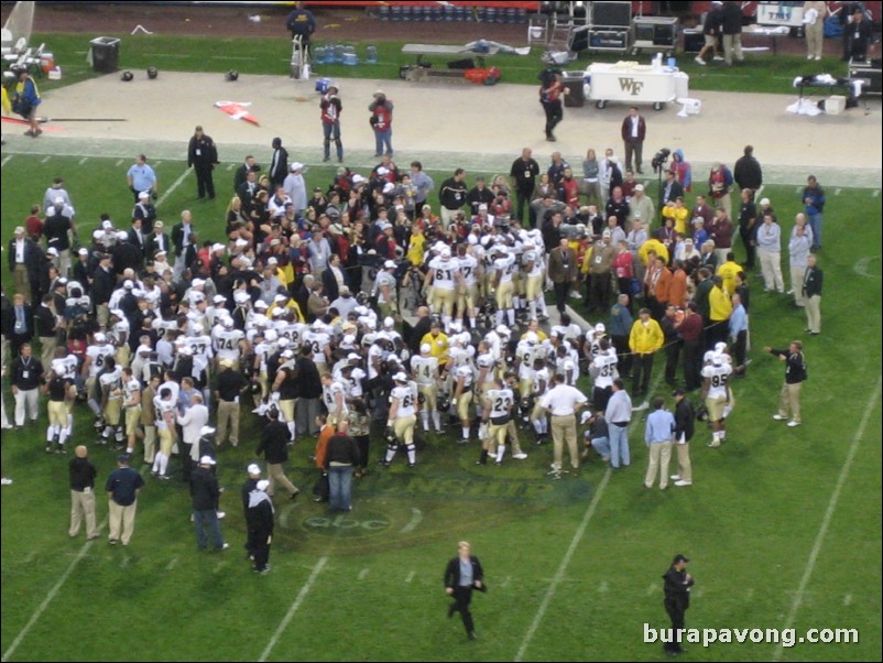 Trophy presentation.