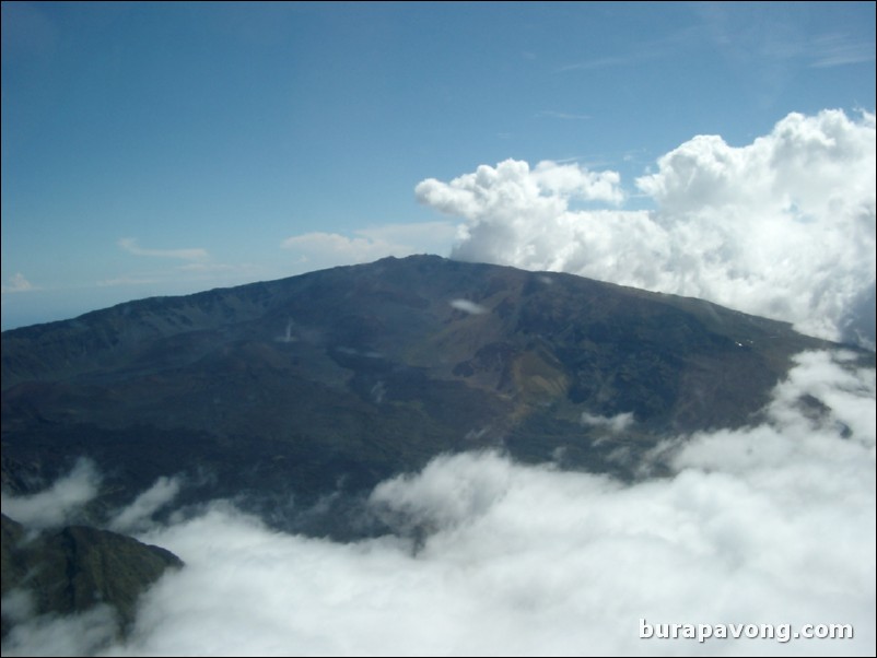 Views of Maui from inside helicopter.