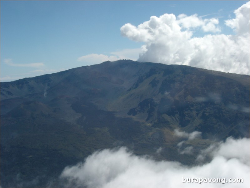 Views of Maui from inside helicopter.