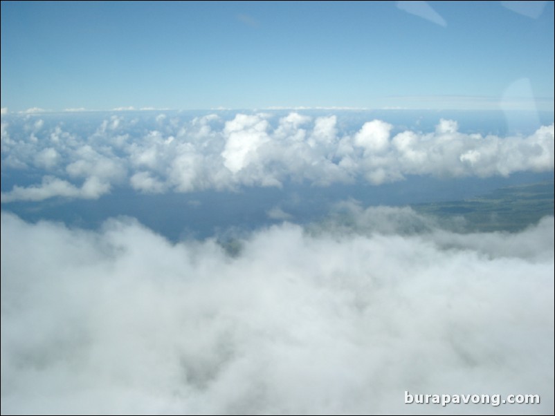 Views of Maui from inside helicopter.