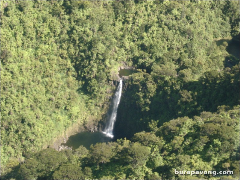 Views of Maui from inside helicopter.