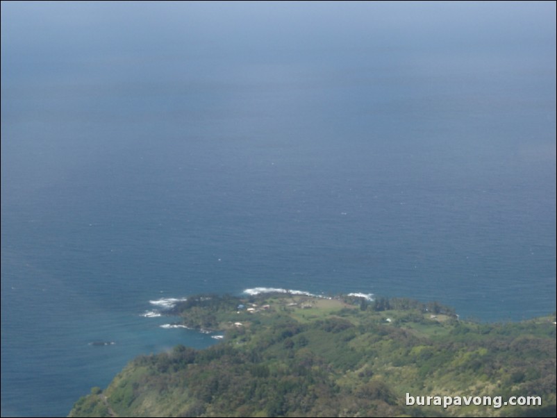 Views of Maui from inside helicopter.