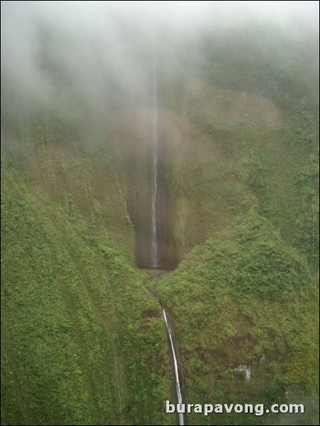 Views of Maui from inside helicopter.