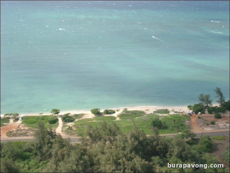 Views of Maui from inside helicopter.