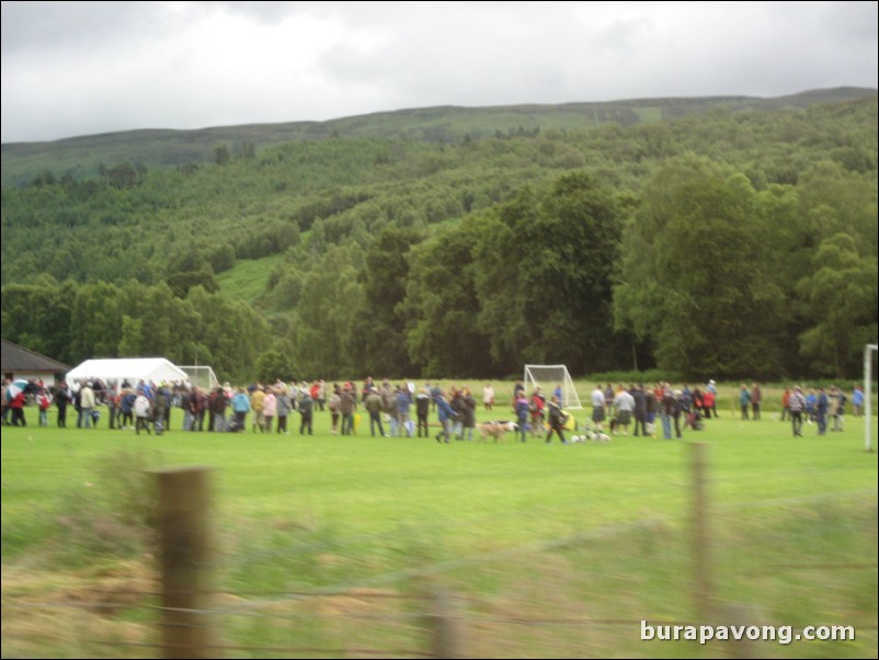 Random sighting of Shinty, a sport played almost exclusively in the Highlands.