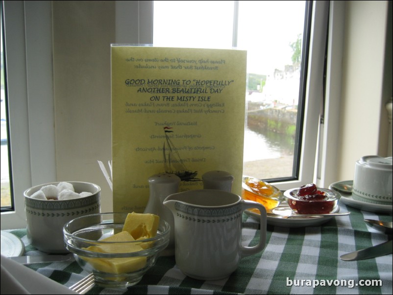 Breakfast at the Rosedale Hotel.