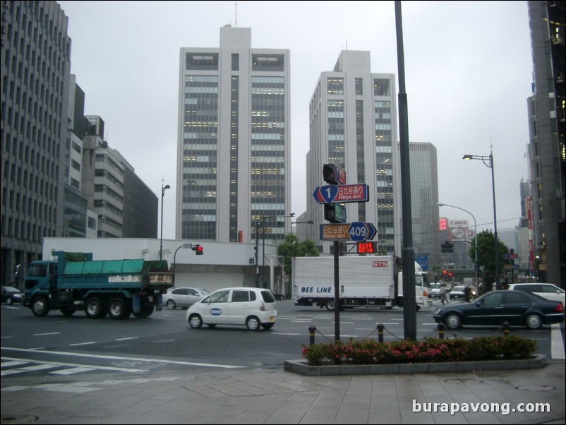 Outside Hibiya-koen (Hibiya Park).