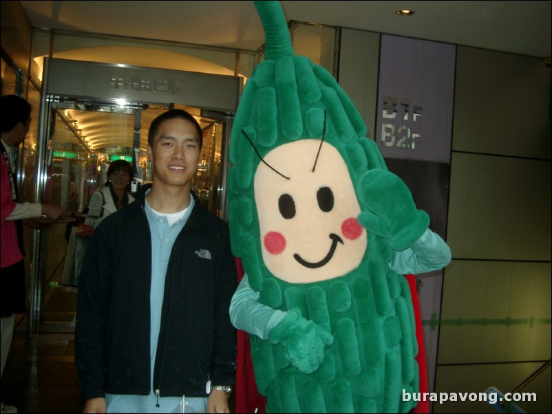 Me and a giant bitter melon.