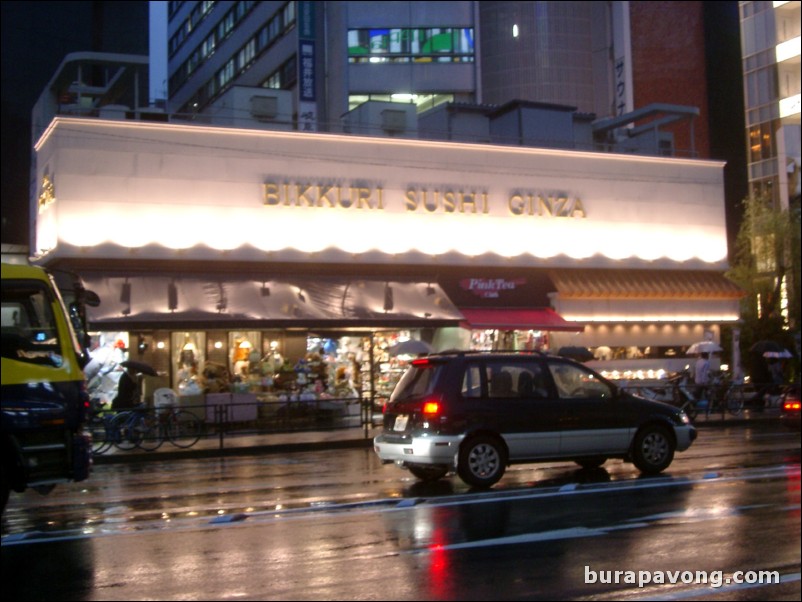 Ginza at night.