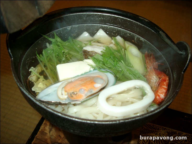 Traditional Japanese kaiseki dinner. Hotel New Akao Royal Wing, Atami.