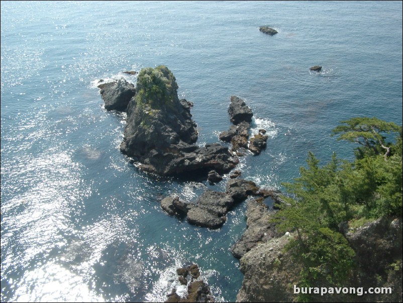 Nishikigaura coastline and gardens of Hotel New Akao Royal Wing, Atami.