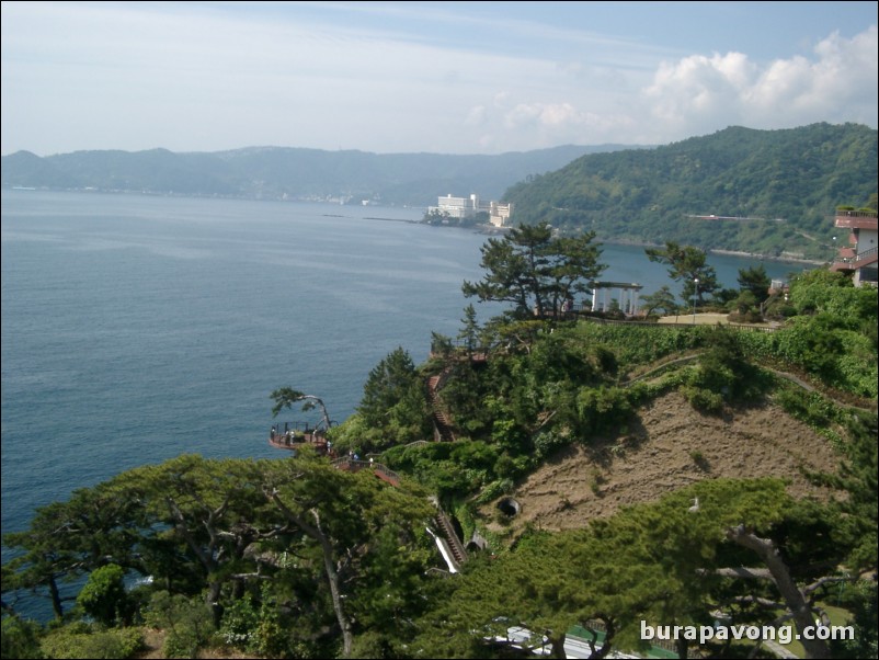 Nishikigaura coastline and gardens of Hotel New Akao Royal Wing, Atami.