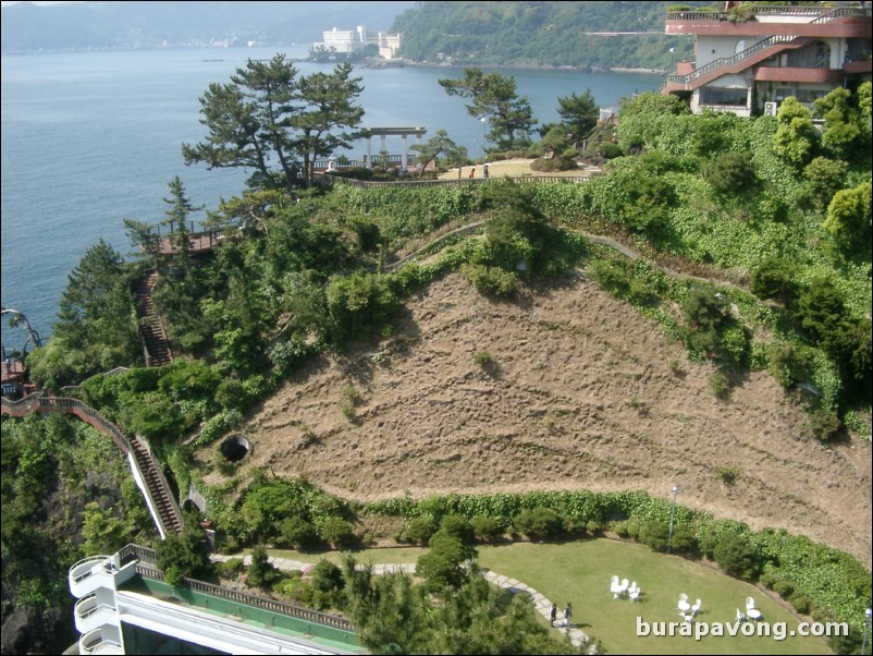 Nishikigaura coastline and gardens of Hotel New Akao Royal Wing, Atami.