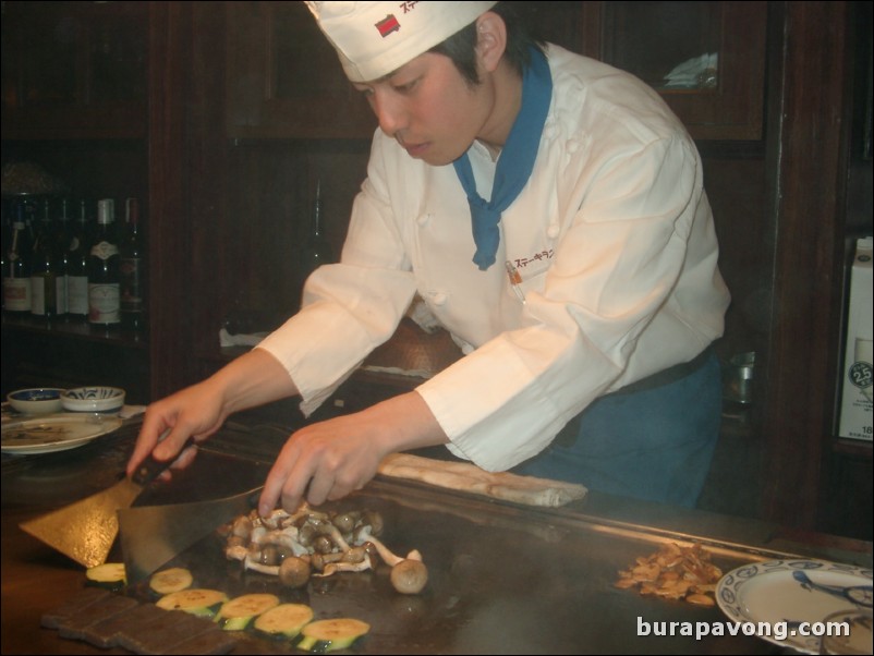 Chef preparing some food.