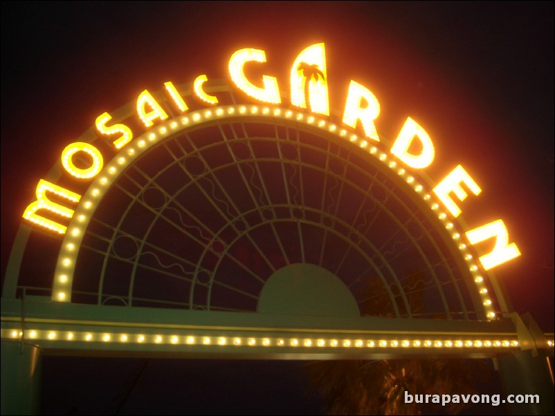 Entrance to Mosaic Garden amusement park.