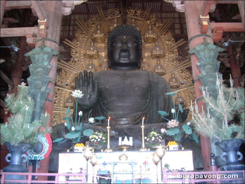 Daibutsu, Todai-ji Temple. The world's largest gilded bronze Buddha.