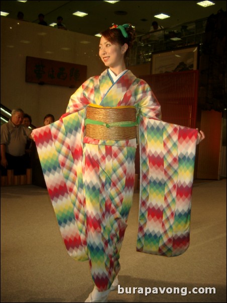 Kimono show at Nishijin Textile Center, Kyoto.