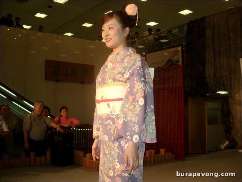 Kimono show at Nishijin Textile Center, Kyoto.