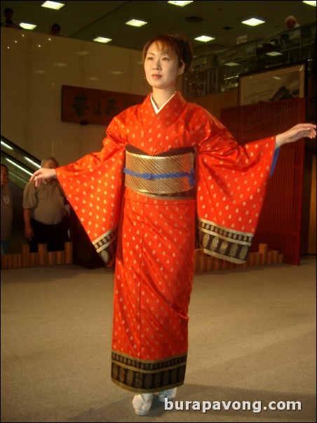 Kimono show at Nishijin Textile Center, Kyoto.