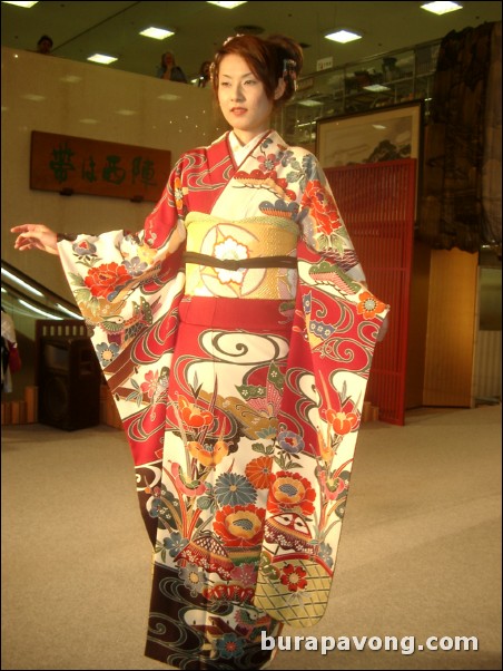 Kimono show at Nishijin Textile Center, Kyoto.