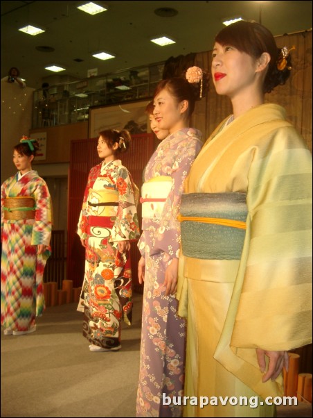 Kimono show at Nishijin Textile Center, Kyoto.