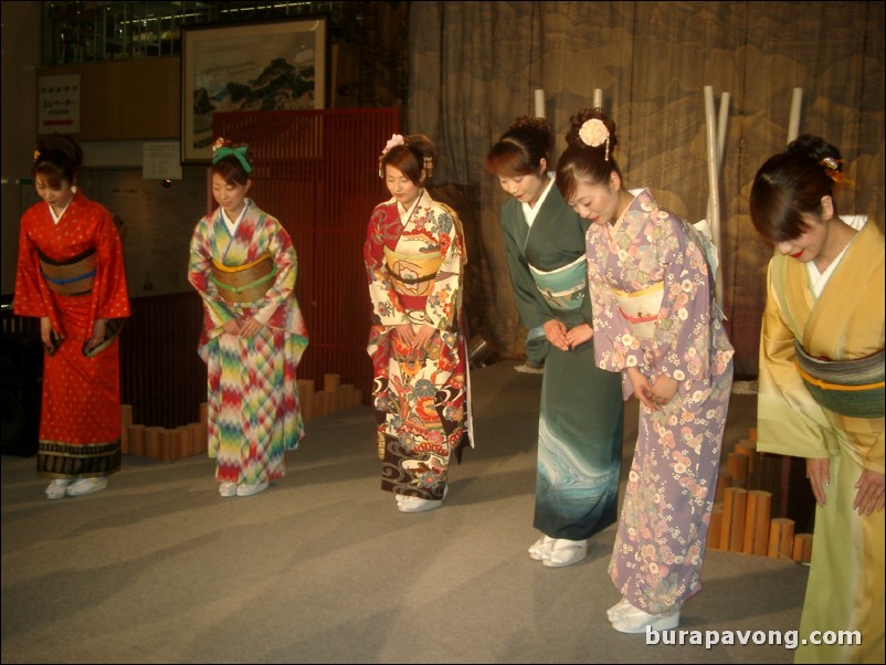 Kimono show at Nishijin Textile Center, Kyoto.