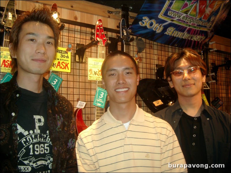 Inside a guitar store off of Shijo-dori, Kyoto shopping district.