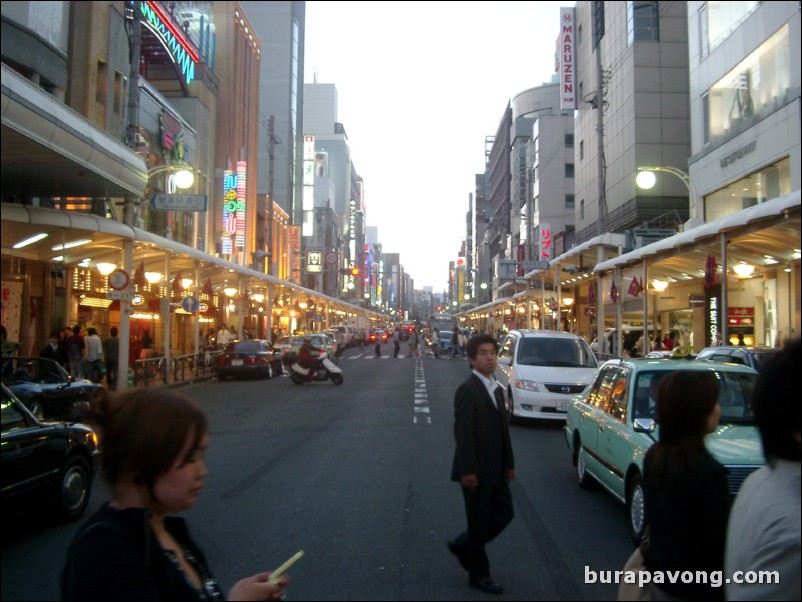 Shijo-dori, Kyoto shopping district.