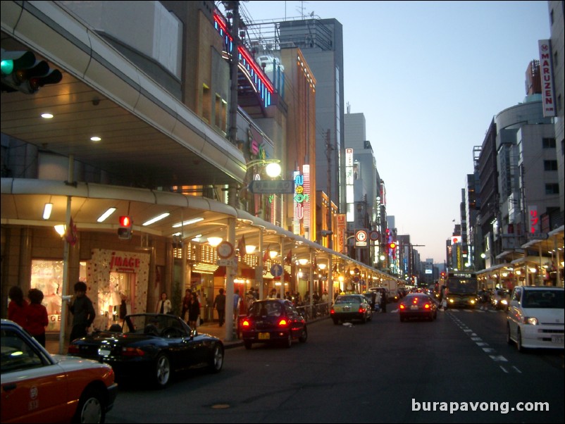 Shijo-dori, Kyoto shopping district.