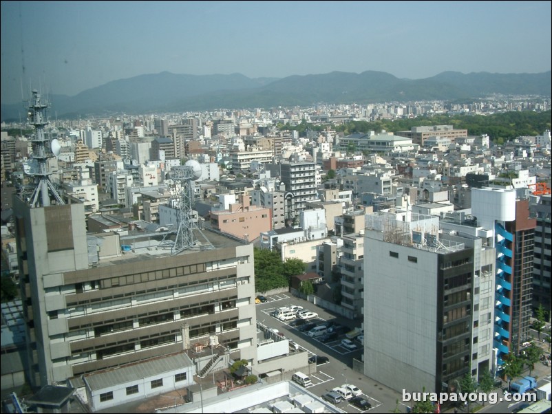 View of Kyoto from Kyoto Hotel Okura.