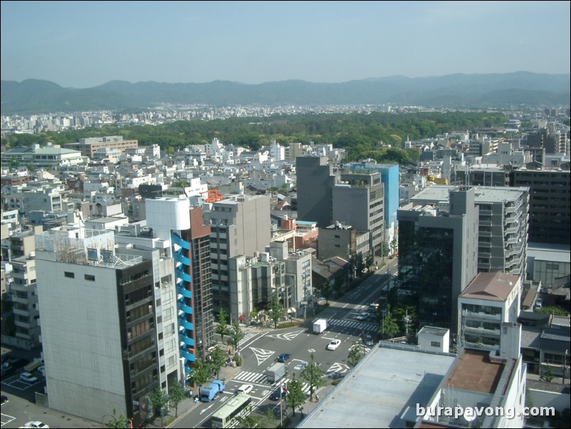 View of Kyoto from Kyoto Hotel Okura.