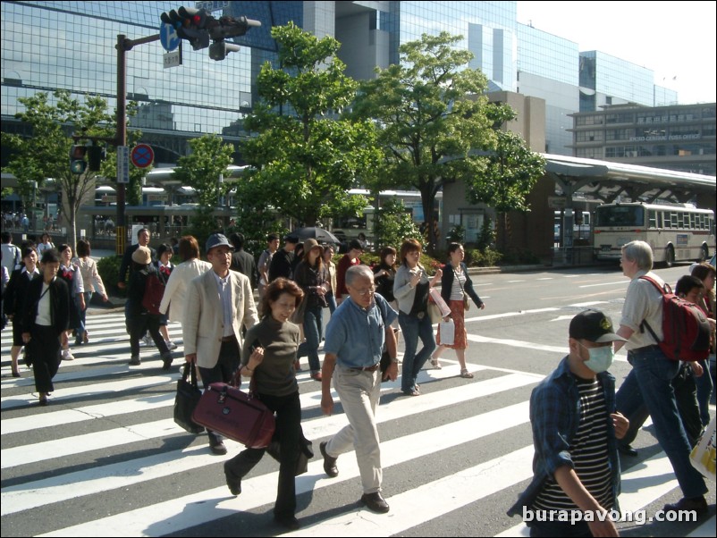 Outside Kyoto Station.