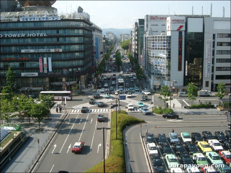 View from Kyoto Station.