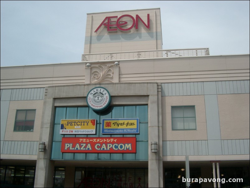 Outside AEON shopping center.