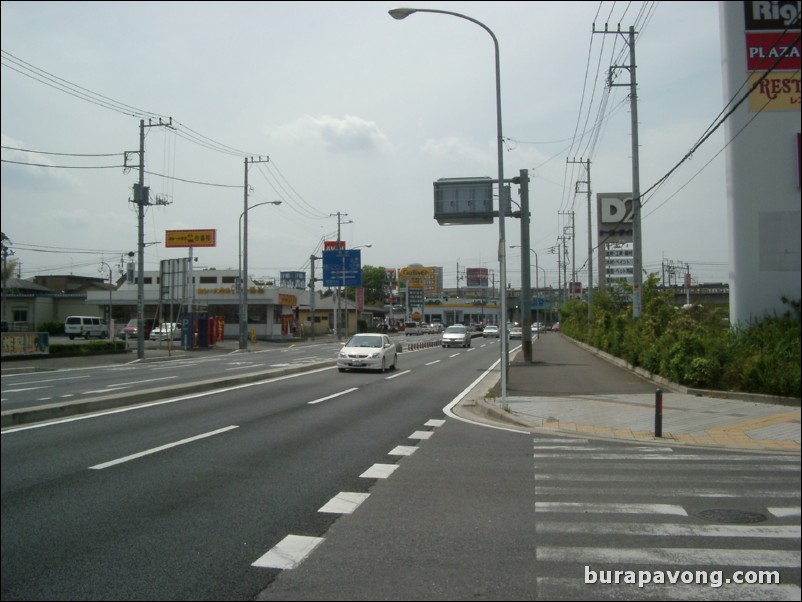 Outside AEON shopping center.