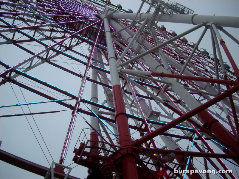 The giant ferris wheel at Palette Town, Odaiba. The world's tallest ferris wheel.