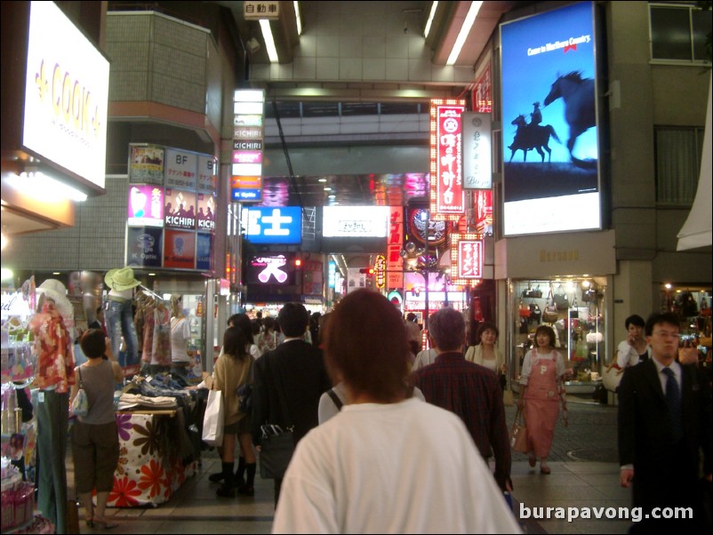 Shinsaibashi-Suji shopping center.