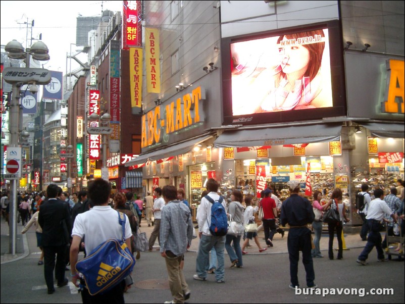 Shibuya at dusk.