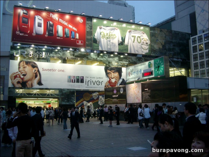 Shibuya at dusk.