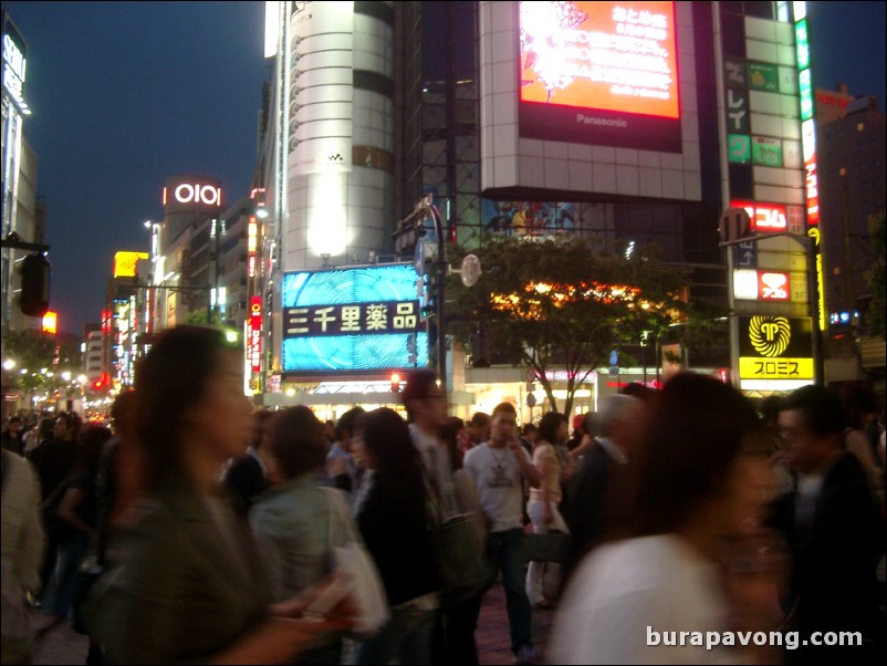 Shibuya at night.