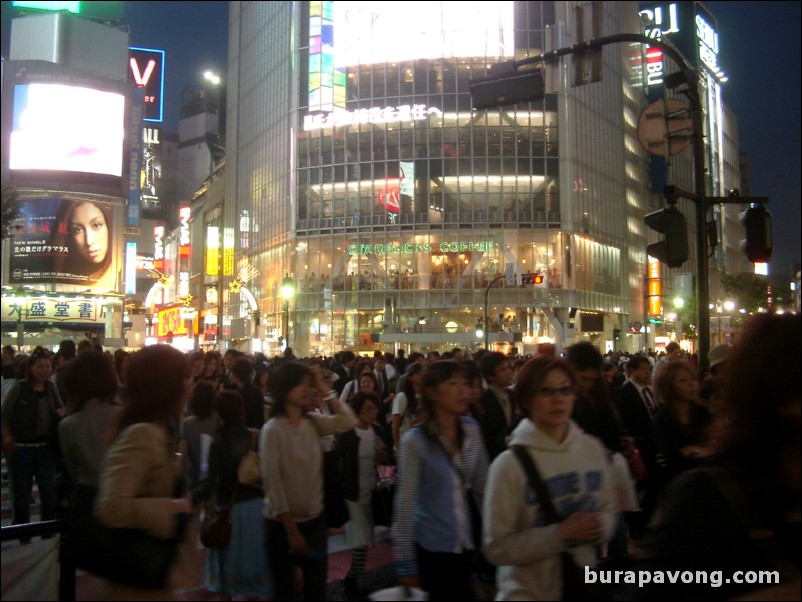 Shibuya at night.