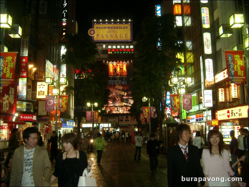 East Shinjuku at night. Kabuki-cho.