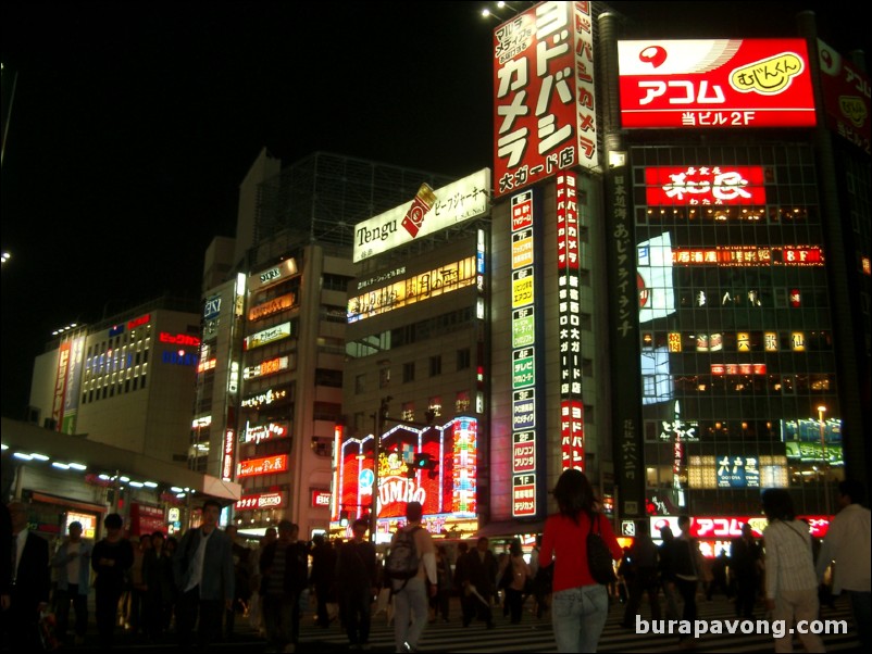 West Shinjuku at night.