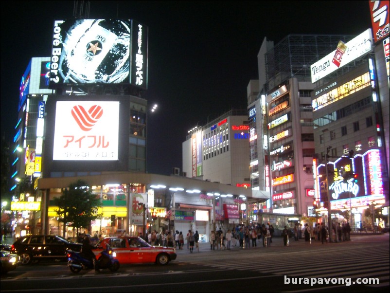 West Shinjuku at night.