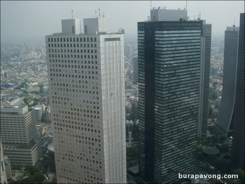 Skyscrapers of west Shinjuku. View from Tokyo Metropolitan Government Building No. 1.