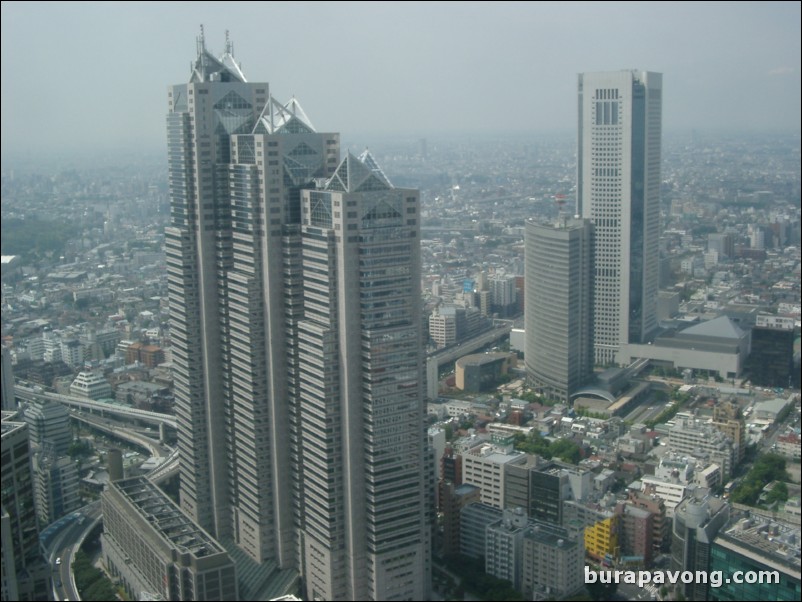 Skyscrapers of west Shinjuku. View from Tokyo Metropolitan Government Building No. 1.