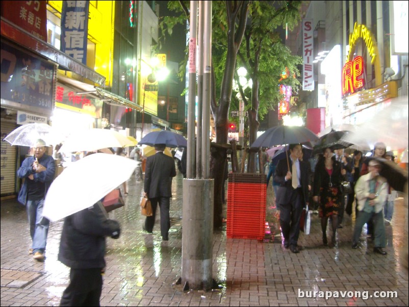 East Shinjuku at night.